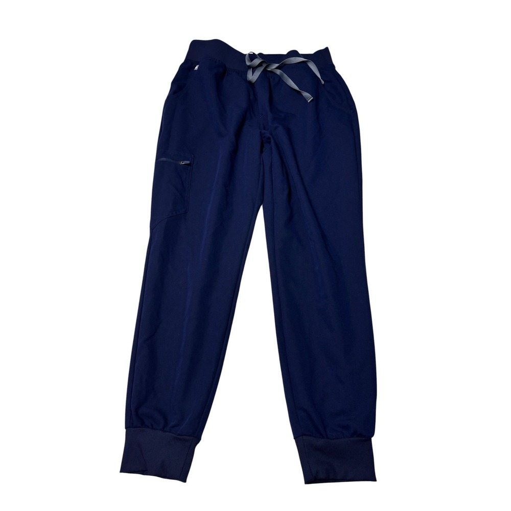 Figs Women's Zamora High-Rise Jogger Scrub Pants Navy Blue  L 31X27 Petite